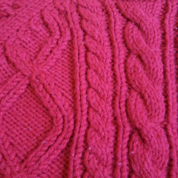 Old Navy Holiday Red Cable knit Cotton Sweater 12-18 month - Picture 2 of 3